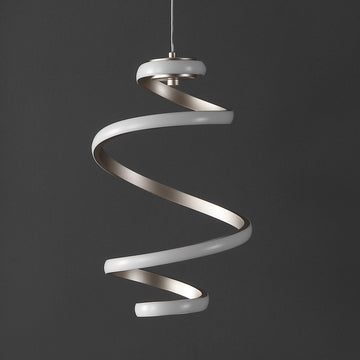 Whirl Modern Minimalist Aluminum/Iron Abstract Integrated LED Pendant - JONATHAN Y
